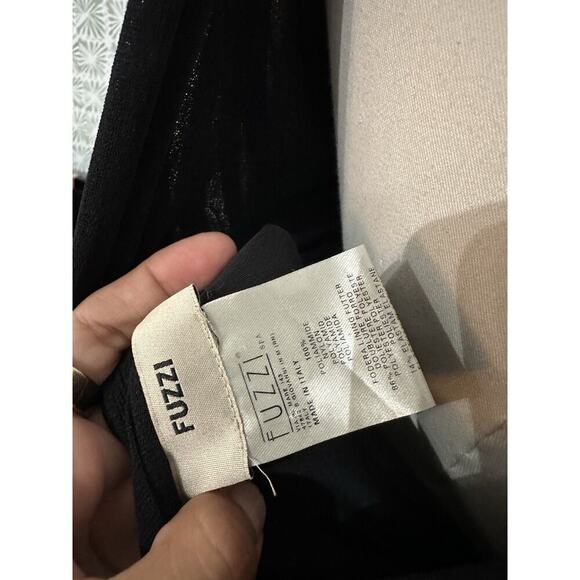 FUZZI Jean Paul Gaultier Mesh V-neck Long Sleeve Ruched Midi Dress - Picture 5 of 7